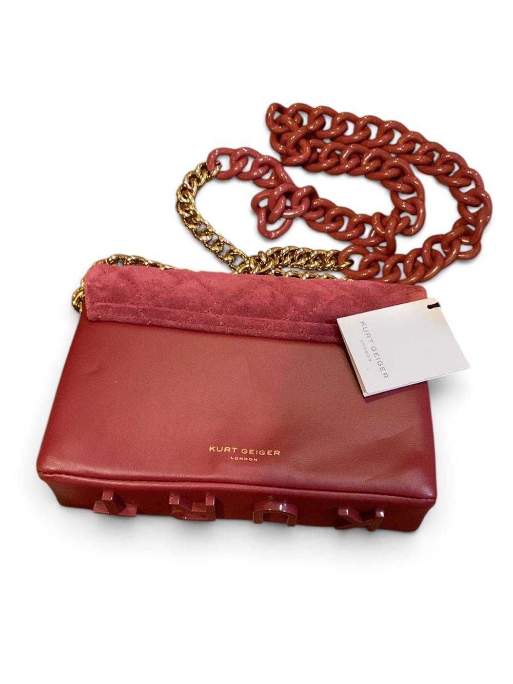 Kurt Geiger Kensington Rose Quilted Crossbody Bag NWT - Picture 5 of 5